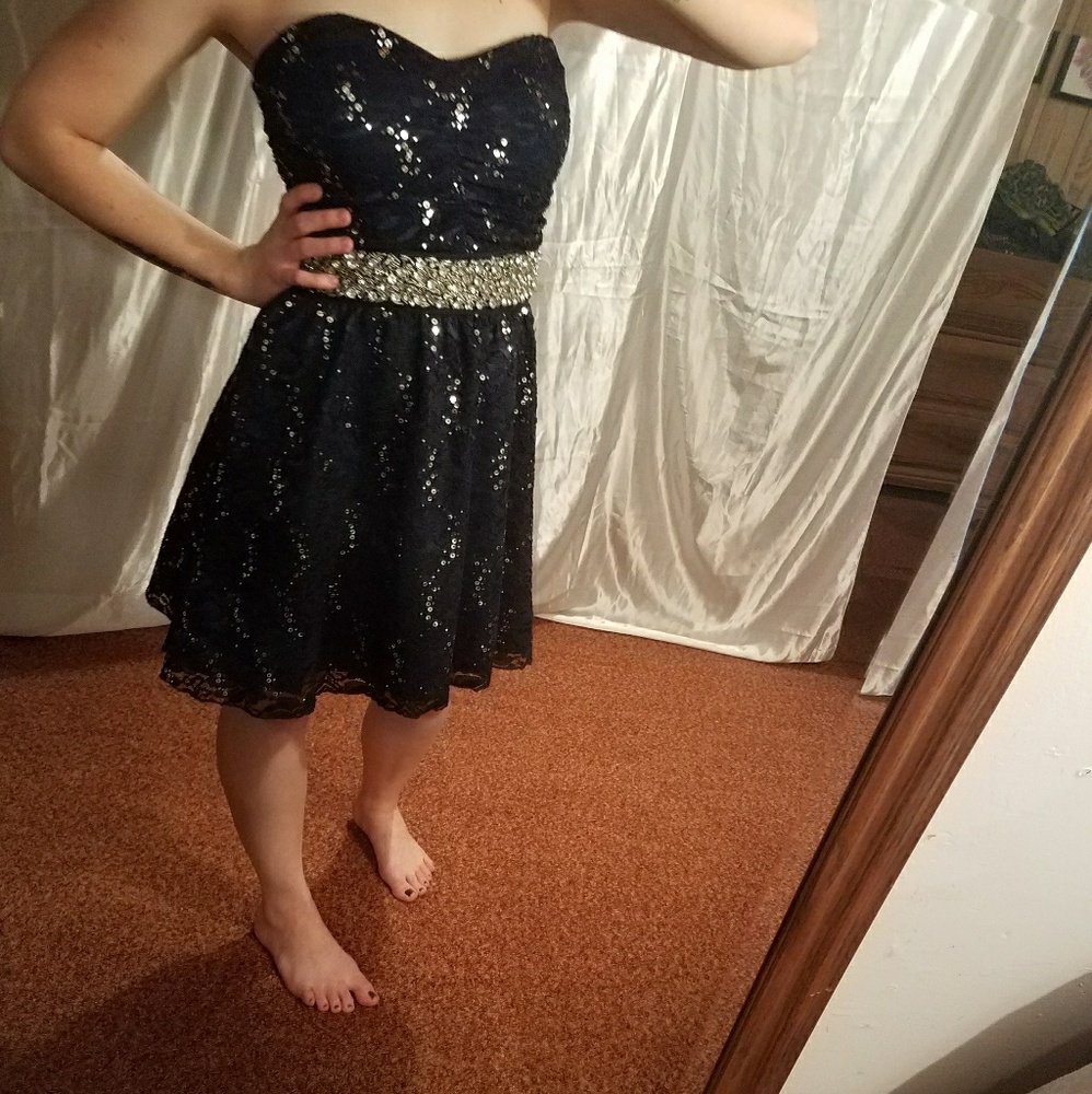 My Michelle Strapless Formal Dress